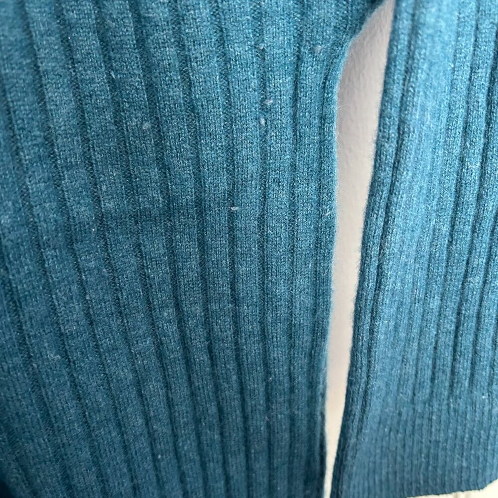 Eileen Fisher 100% Cashmere Long Open Front Cardigan in Teal Size 3X - Picture 10 of 10